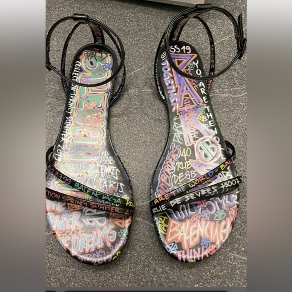 Balenciaga Graffiti Sandals - Picture 7 of 9
